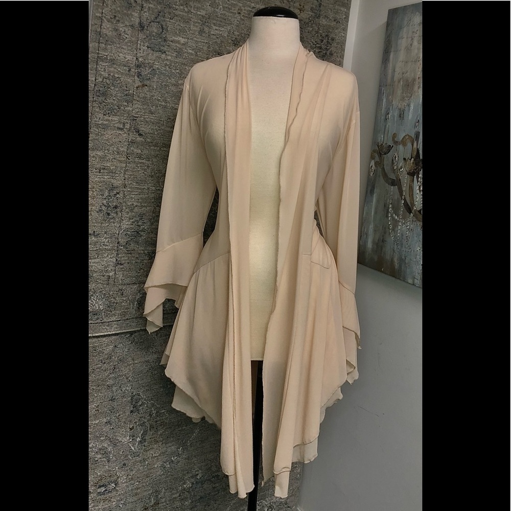 Daniali Mesh Tiered Cardigan Duster